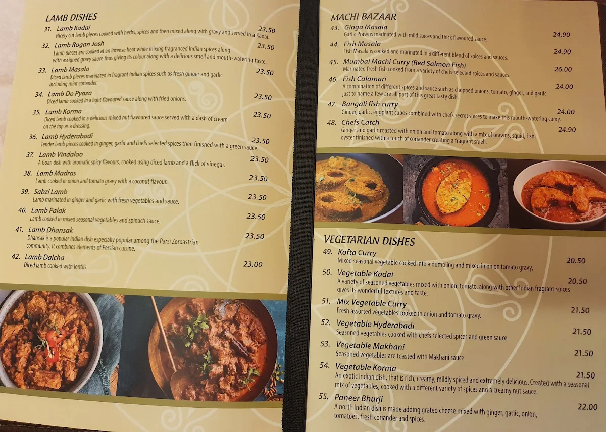 Menu, Mumbai Curry