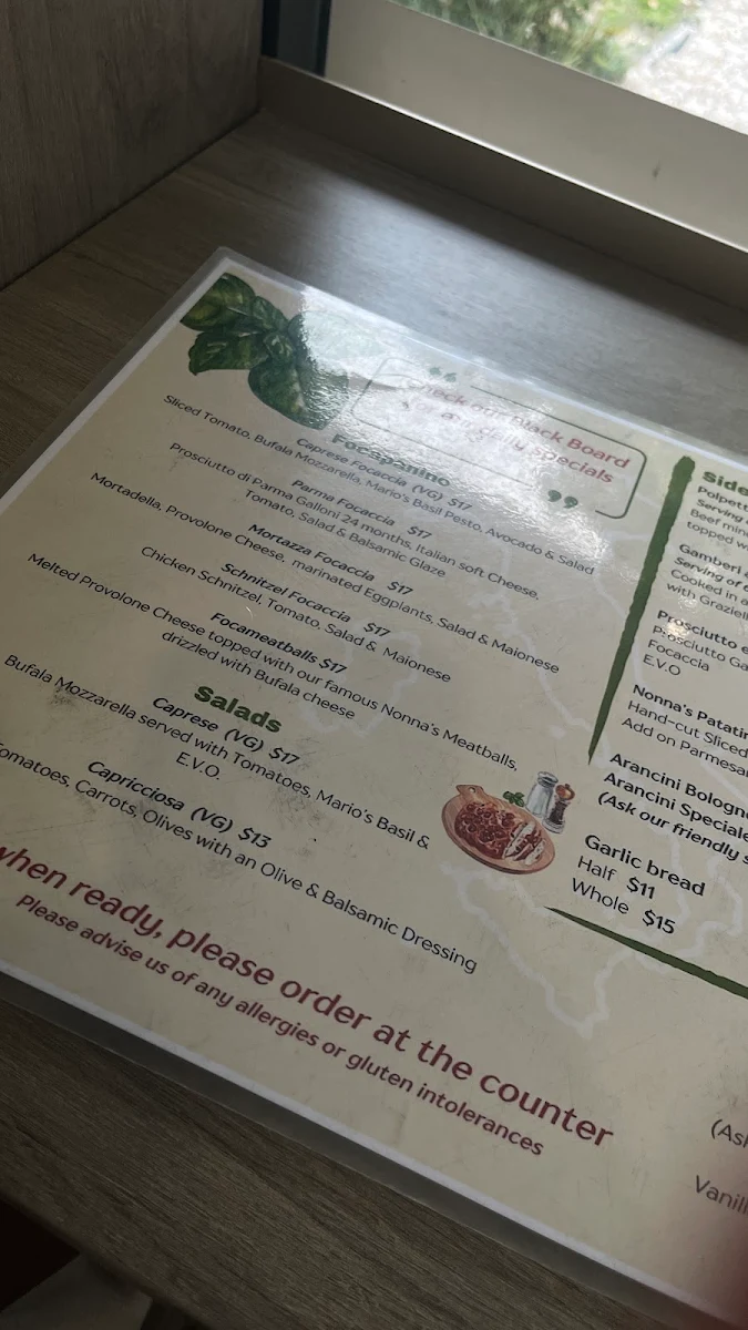 Menu, Pasta Mad