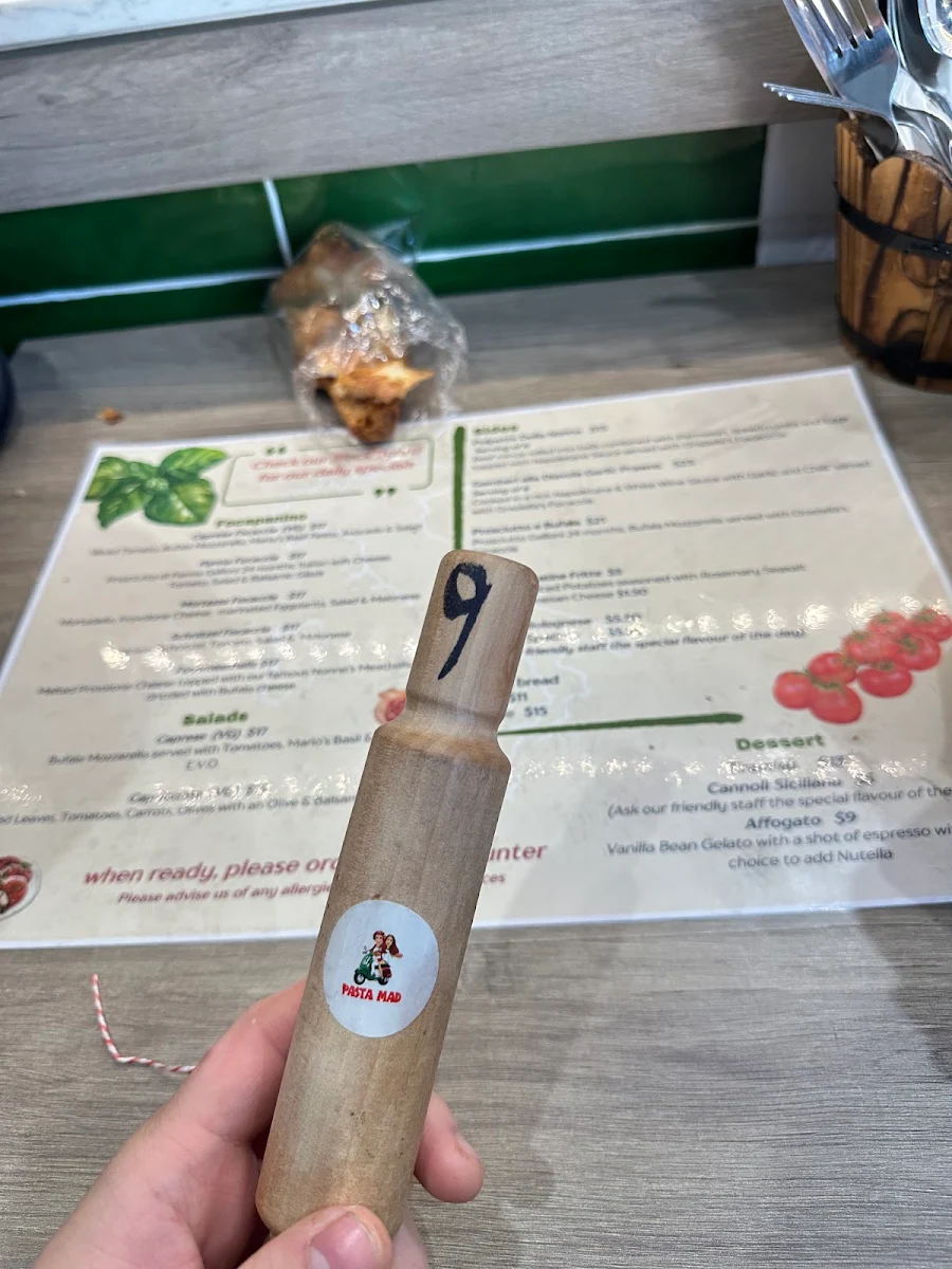 Menu, Pasta Mad
