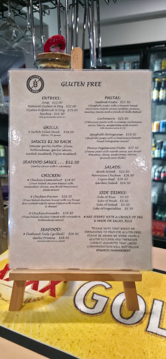Menu, Schomberg Inn