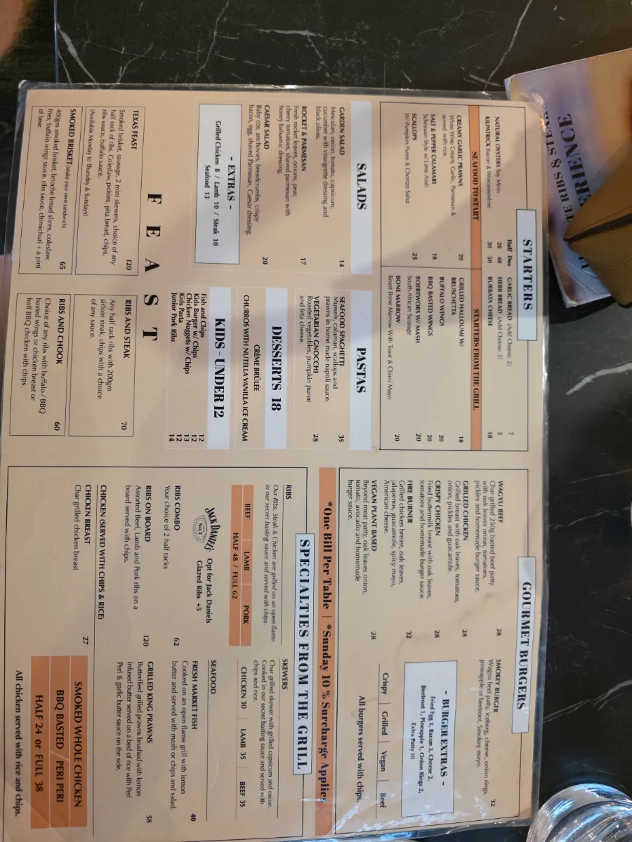 Menu, Smokehouse meat & co Grill & Bar