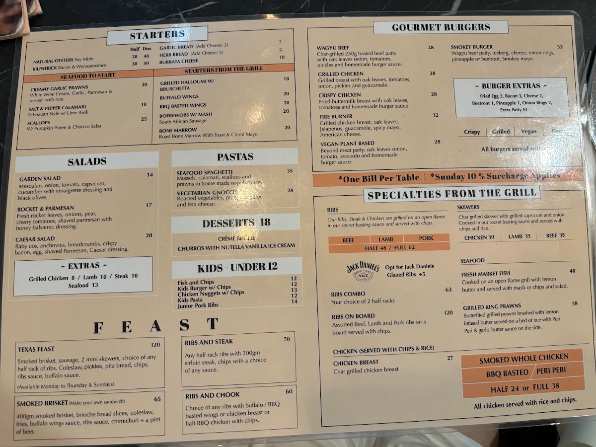 Menu, Smokehouse meat & co Grill & Bar
