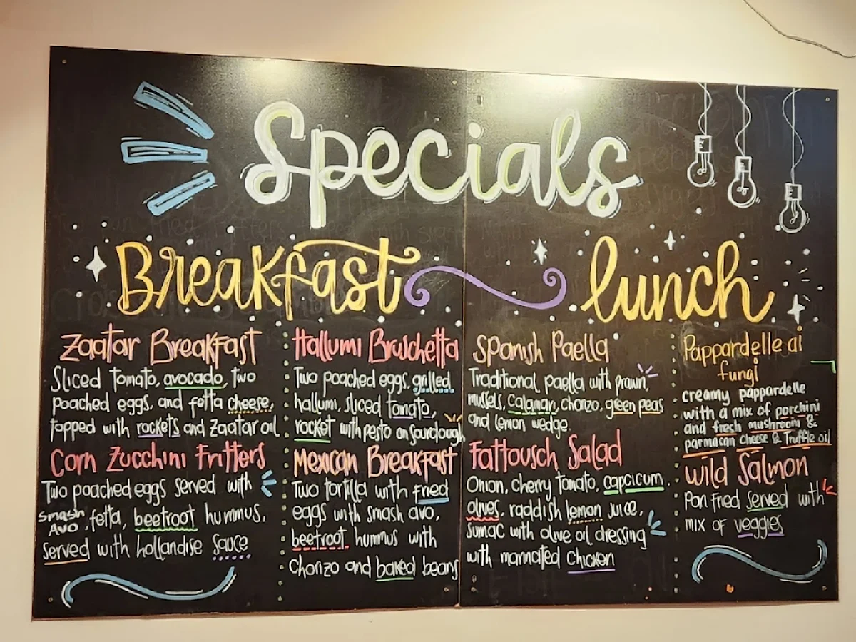 Menu, Vespa Caffe