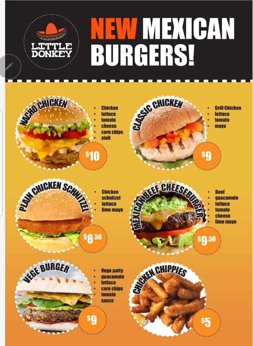 Menu, Little Donkey | Best Coffee | Mexican Food | Best cafe