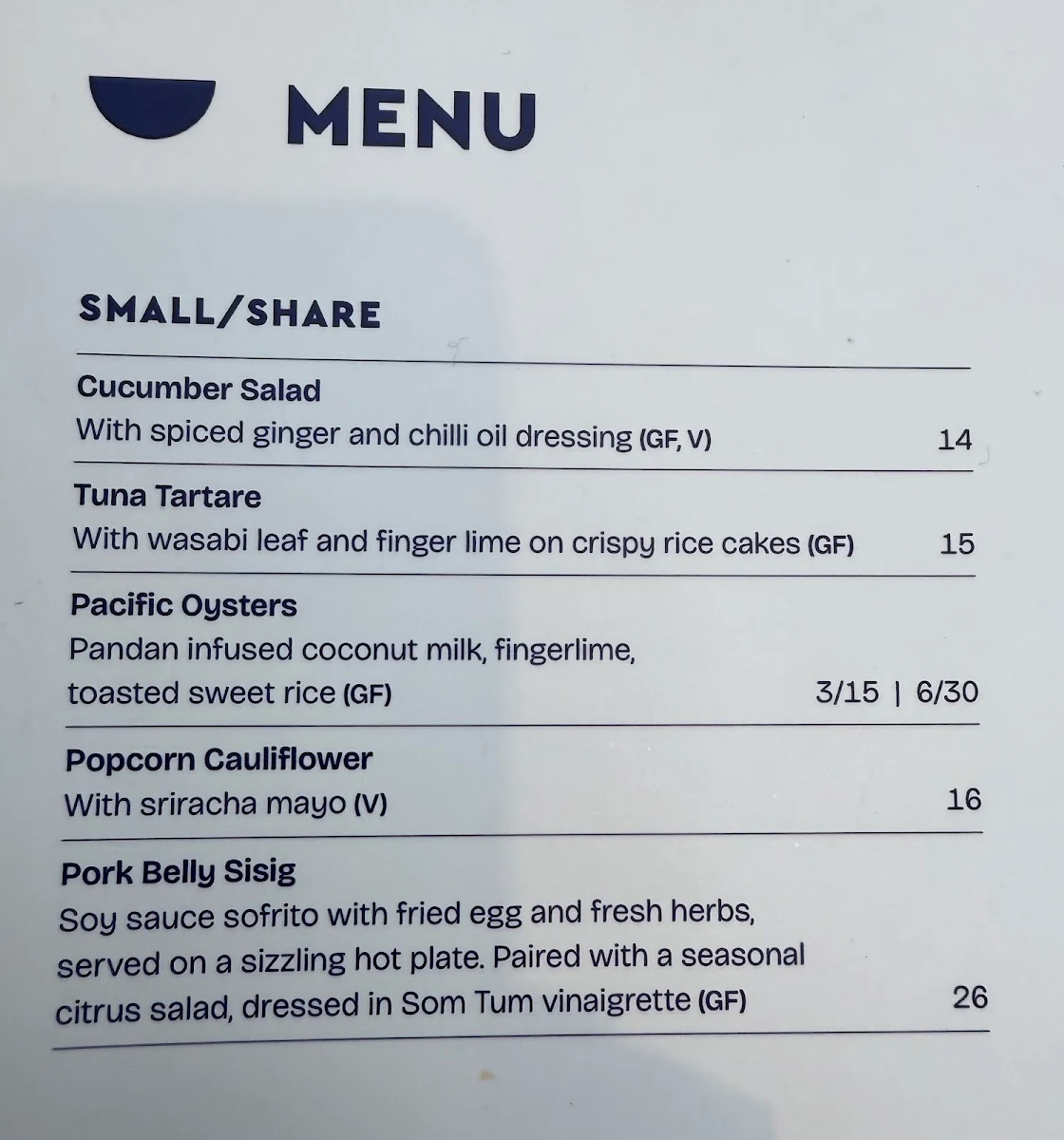 Menu, Pholklore