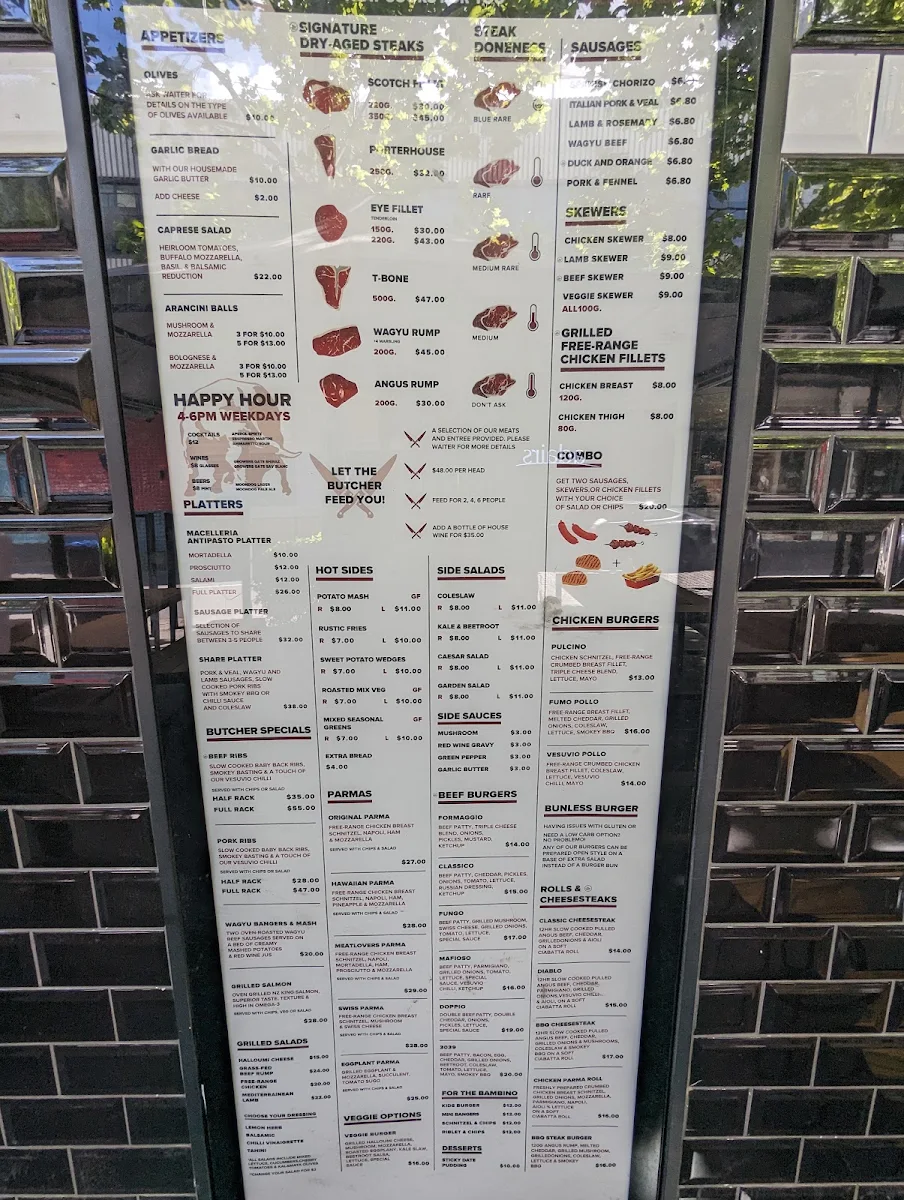 Menu, Macelleria Moonee Ponds the butcher that cooks for you