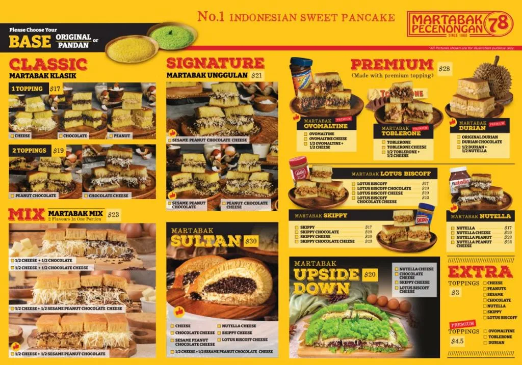 Menu, Martabak Pecenongan 78 & D'Bakmie