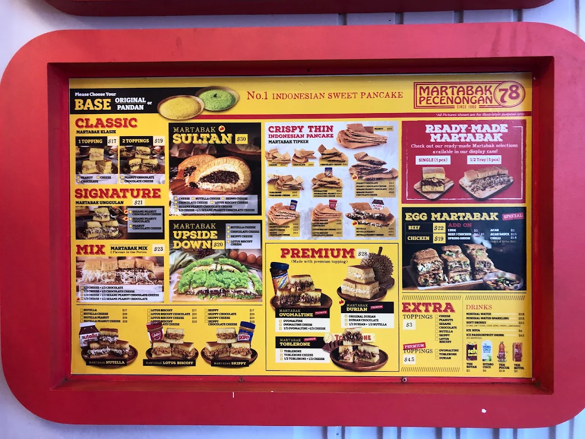 Menu, Martabak Pecenongan 78 & D'Bakmie