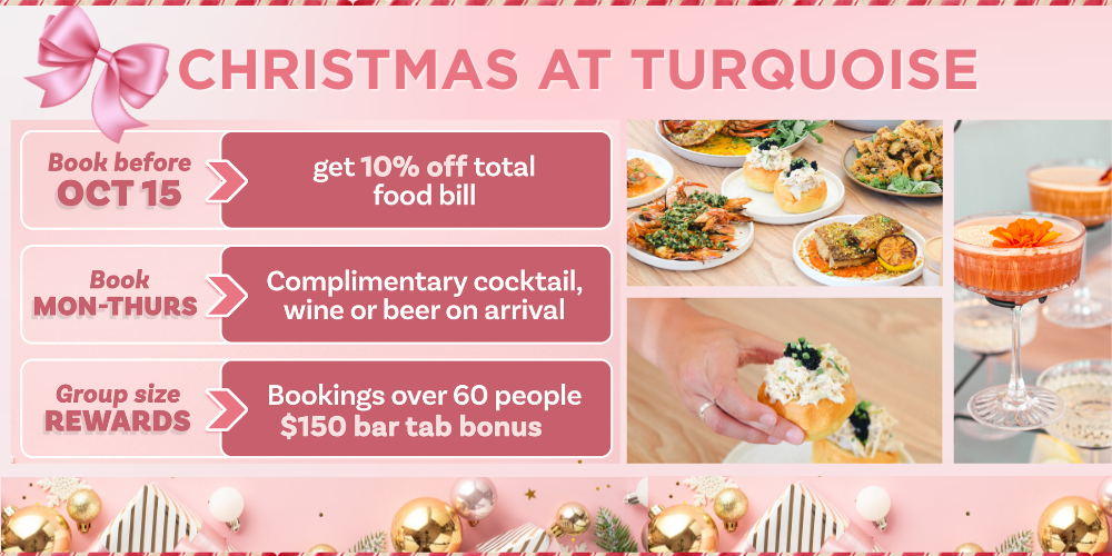 Menu, Turquoise Mandurah