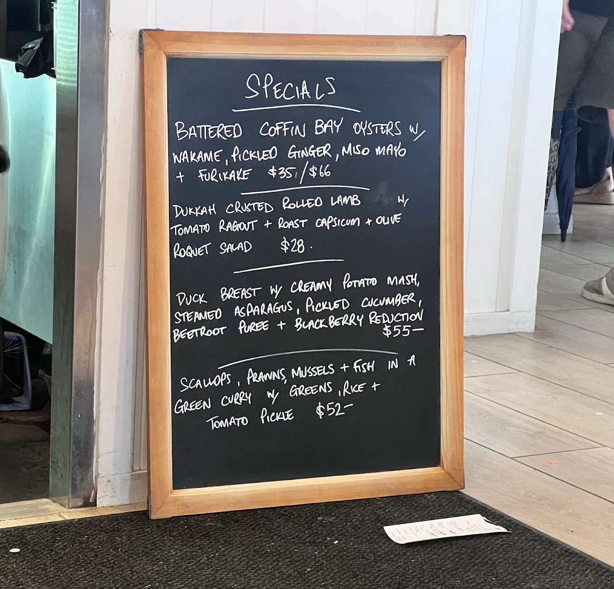 Menu, The Boat Shed & The Boat Shed Takeaway