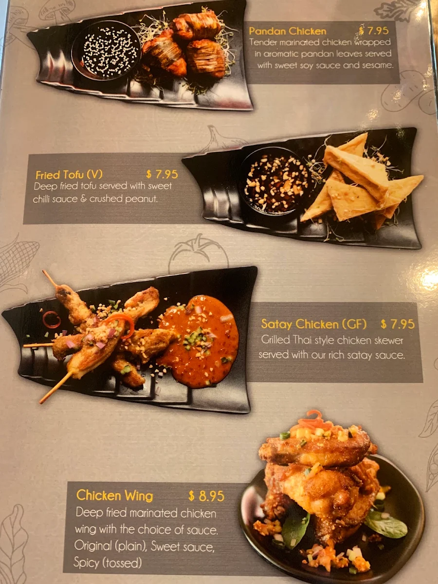 Menu, Yum Yai Thai Kitchen