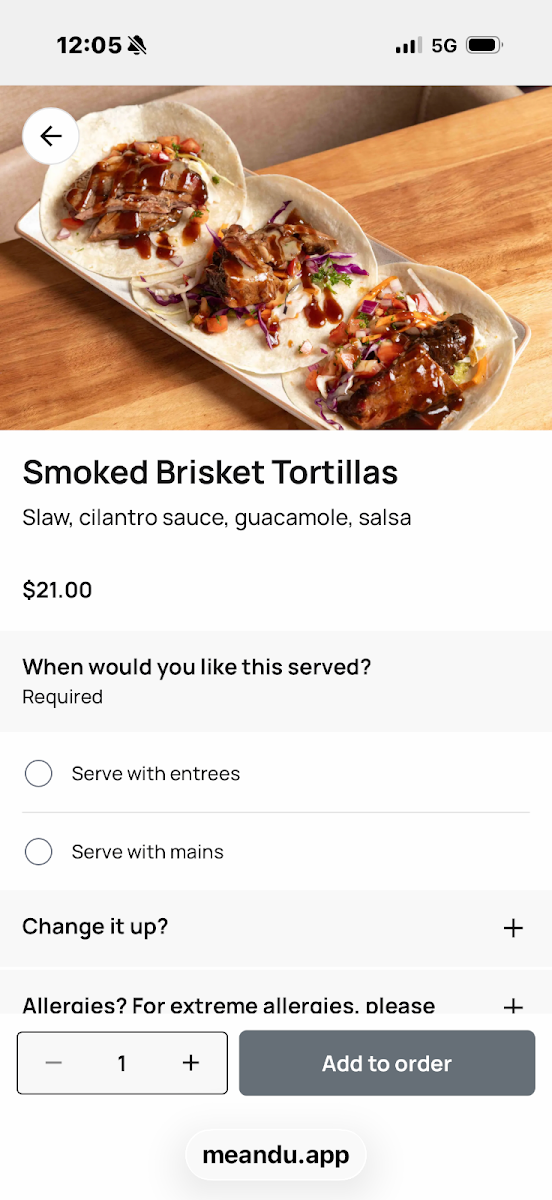 Menu, Koala Tavern