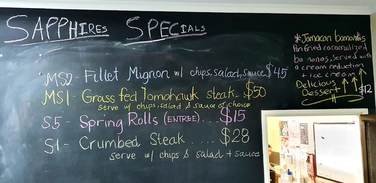 Menu, Woods And Irons Cafe and Restaurant