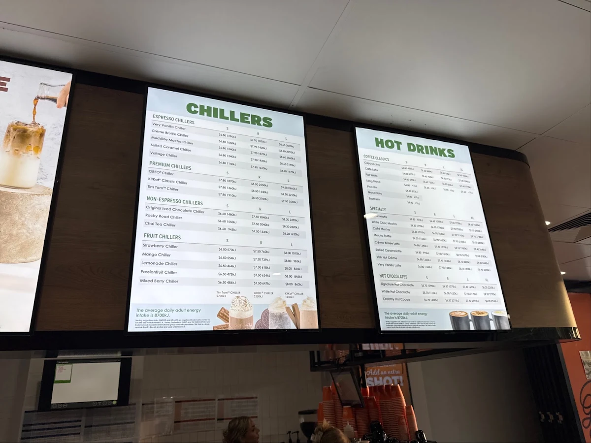 Menu, Gloria Jeans Coffee’s Silverwater
