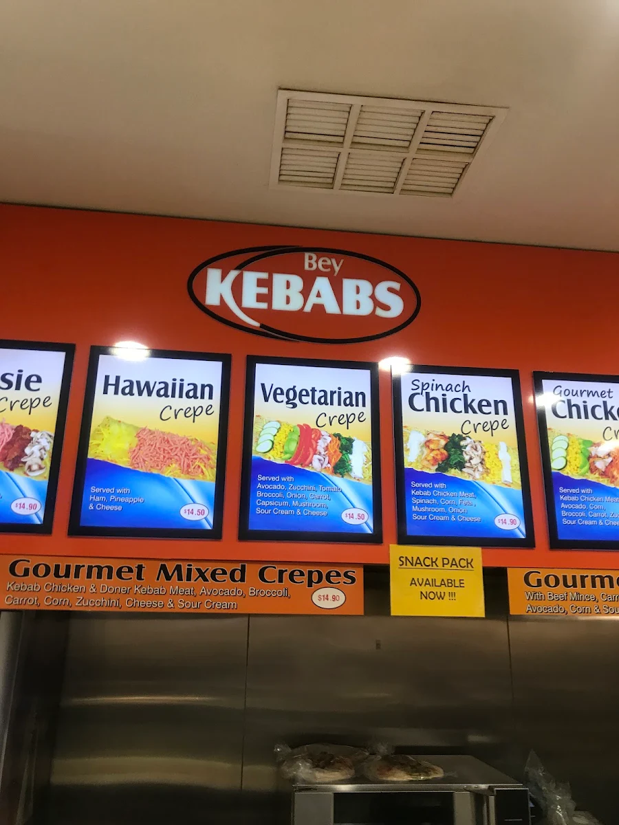 Menu, Bey Kebabs