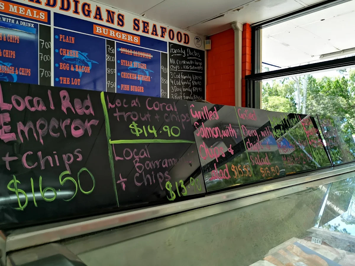 Menu, Maddigan's Seafood