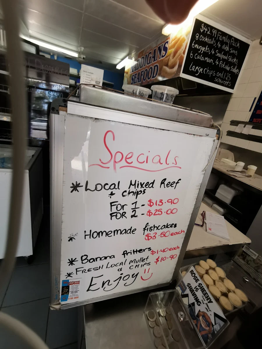 Menu, Maddigan's Seafood