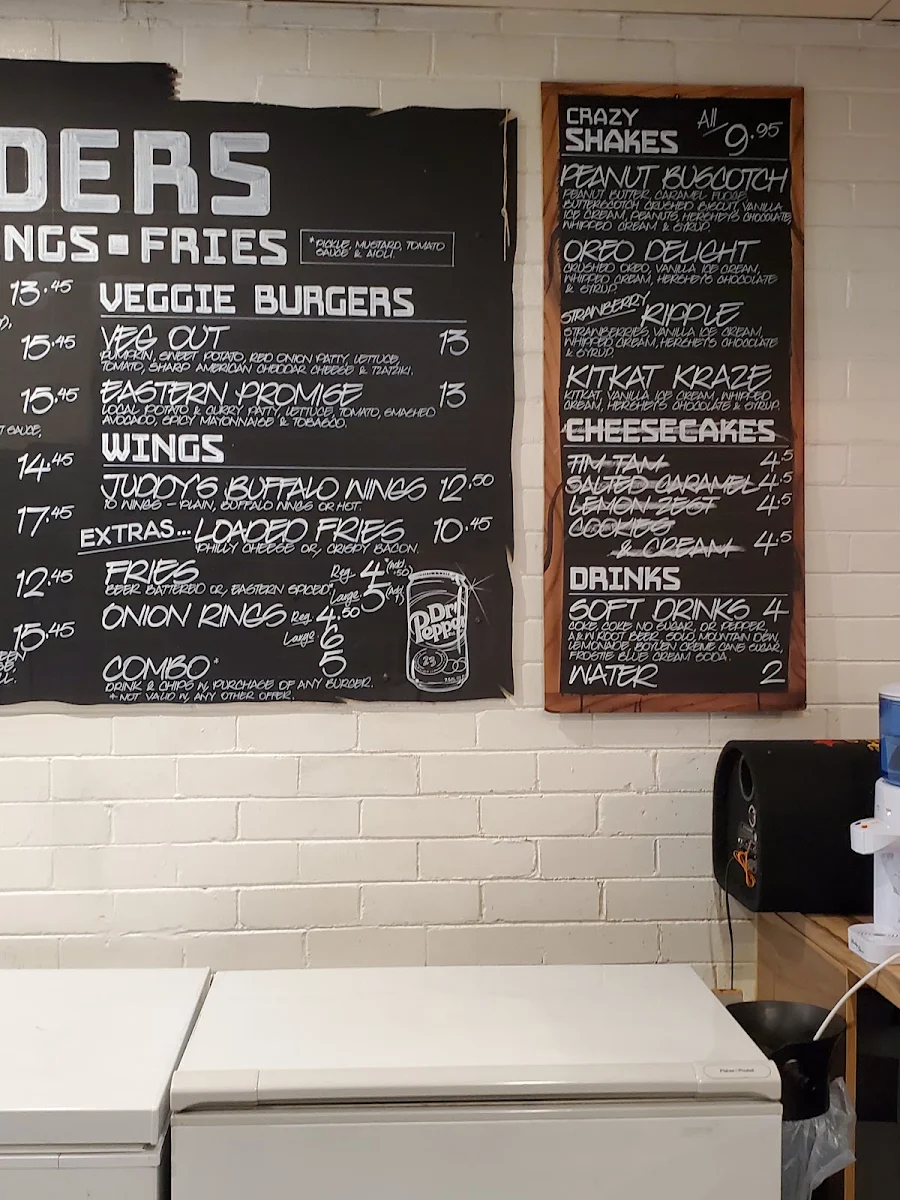 Menu, Pounders Burgers - Glen Waverley