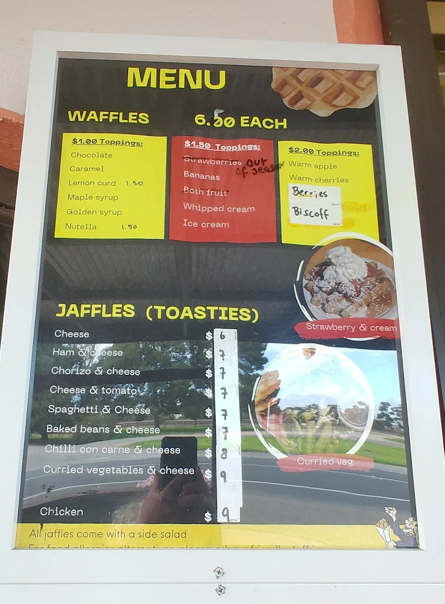 Menu, Waffles & Jaffles