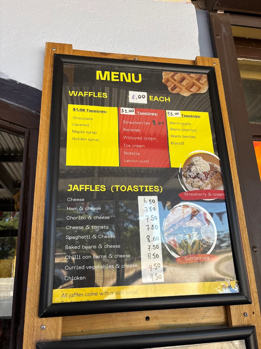 Menu, Waffles & Jaffles