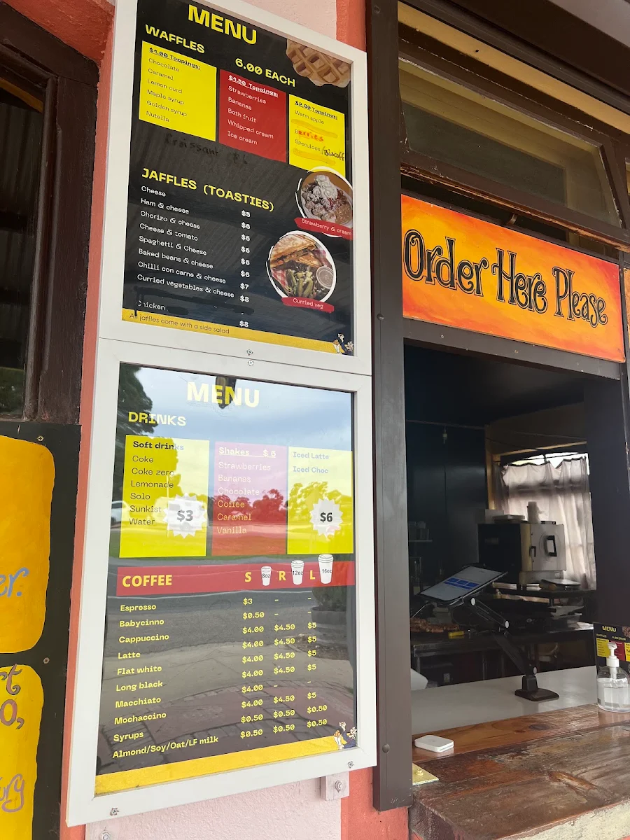 Menu, Waffles & Jaffles