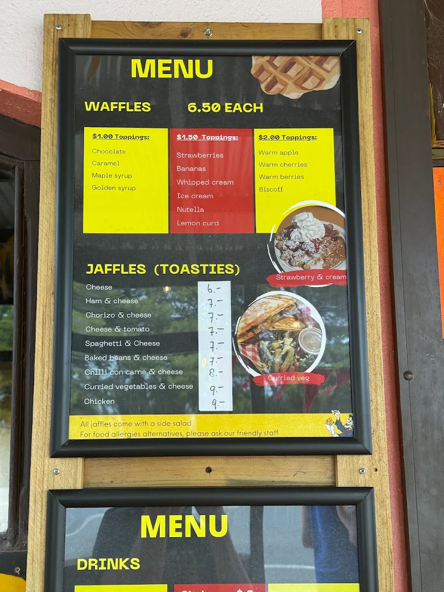 Menu, Waffles & Jaffles