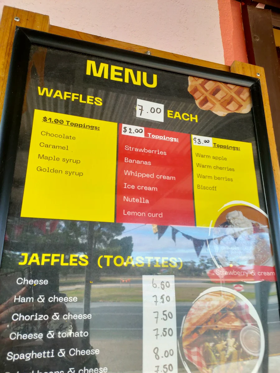 Menu, Waffles & Jaffles
