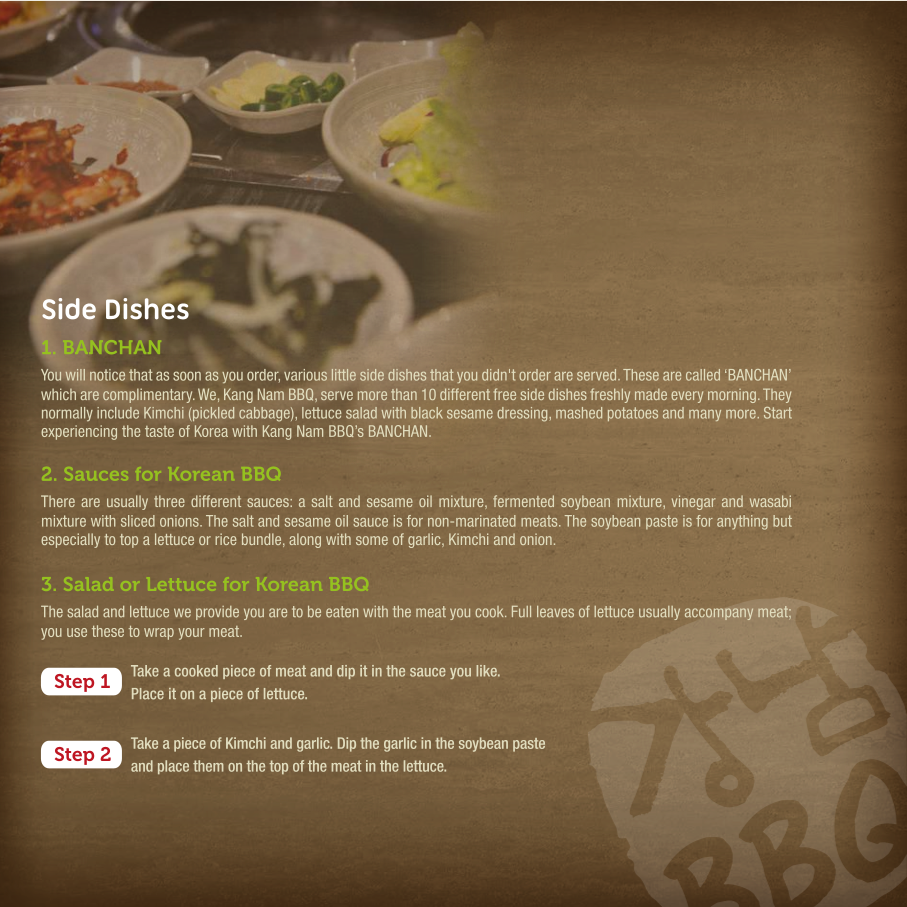 Menu, Kangnam BBQ Hornsby