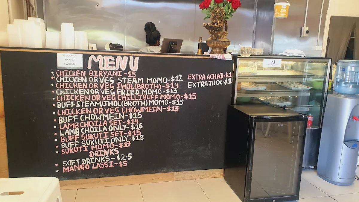 Menu, Sukunda Nepalese Cuisine Glenroy