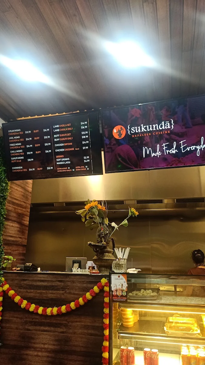 Menu, Sukunda Nepalese Cuisine Glenroy