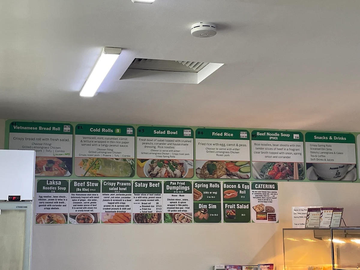 Menu, Adelaide City Snack Bar(Vietnamese Restaurant)