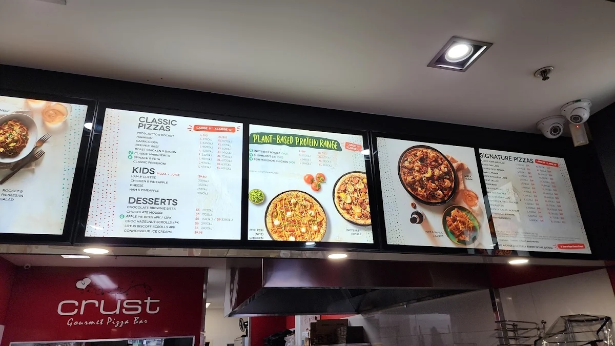 Menu, Crust Pizza Reservoir