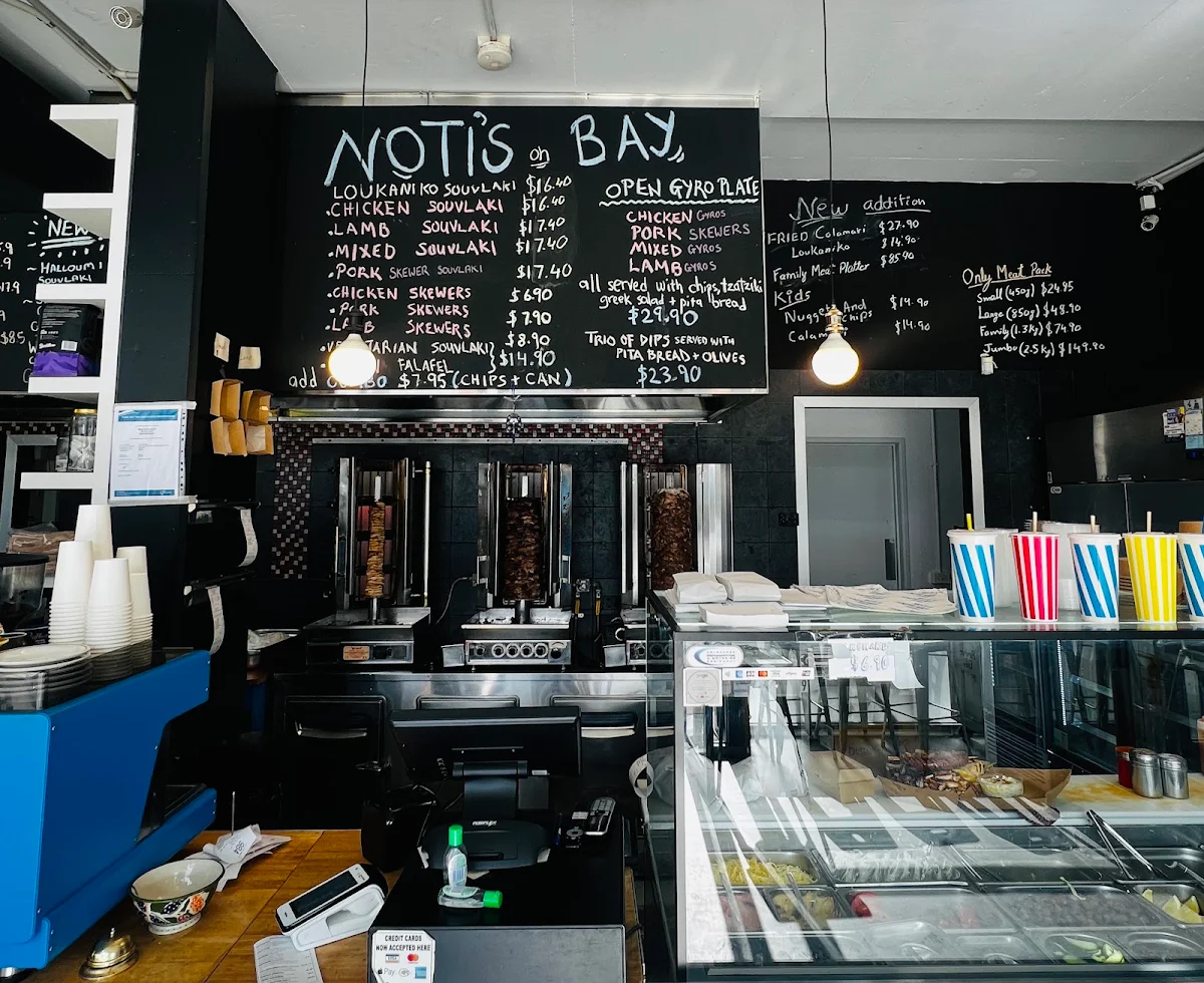 Menu, Noti's Souvlaki on Bay