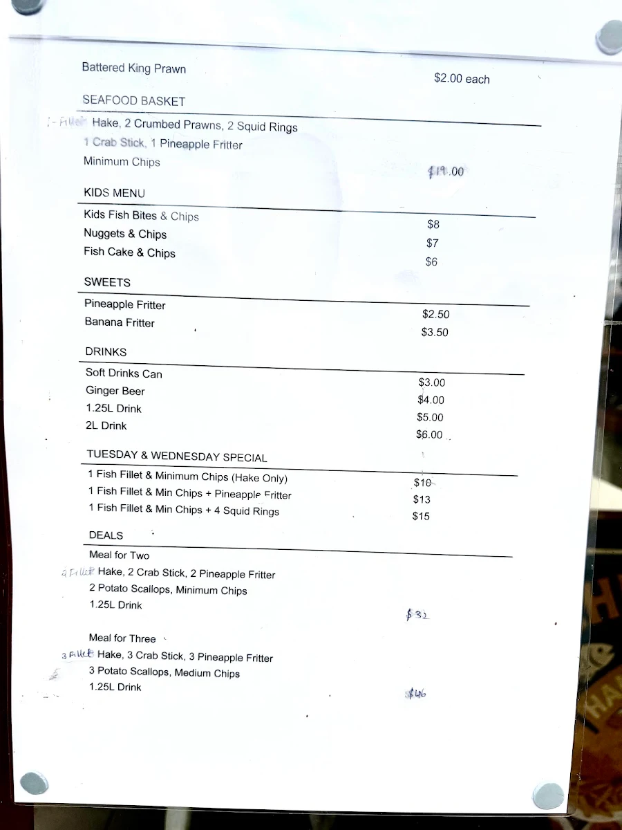 Menu, Chips R Us