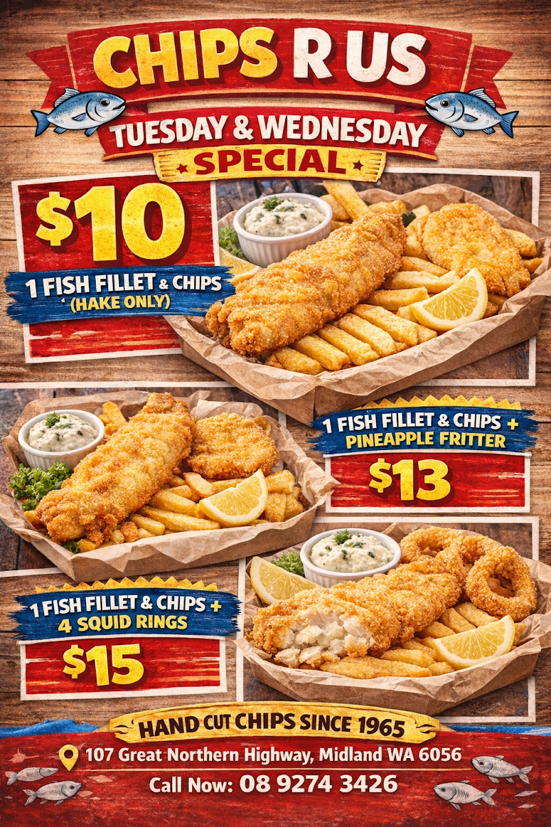Menu, Chips R Us