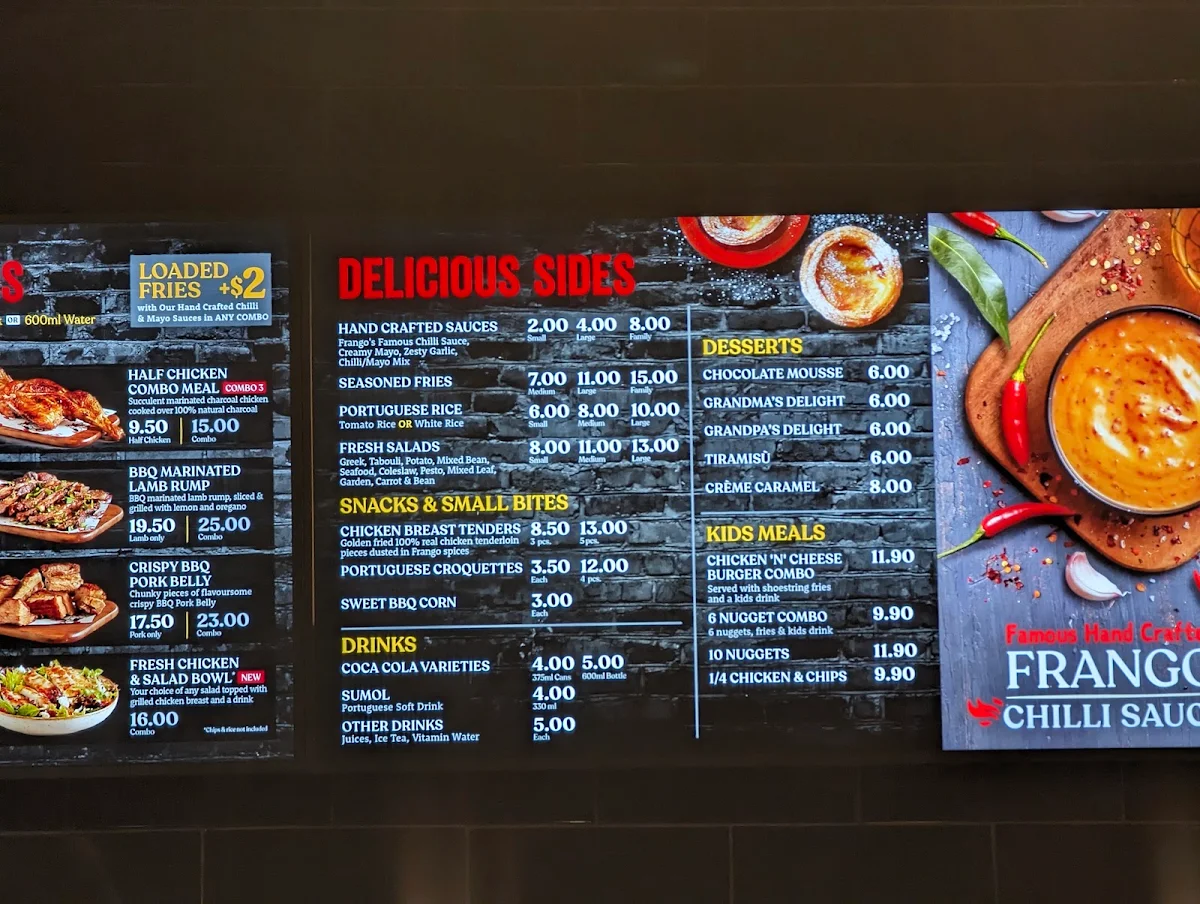 Menu, Frango Marrickville Metro