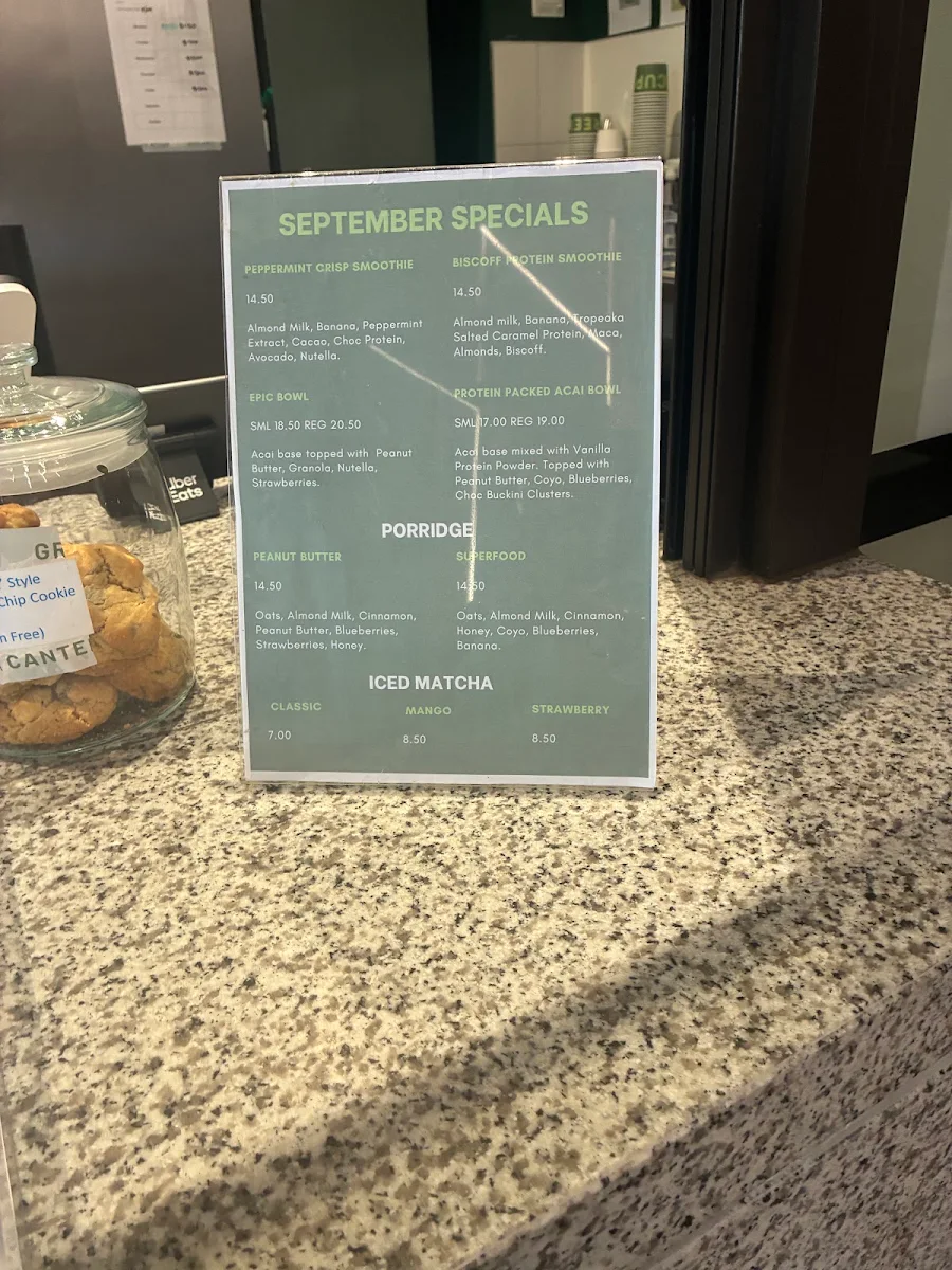 Menu, Green Cup Lonsdale