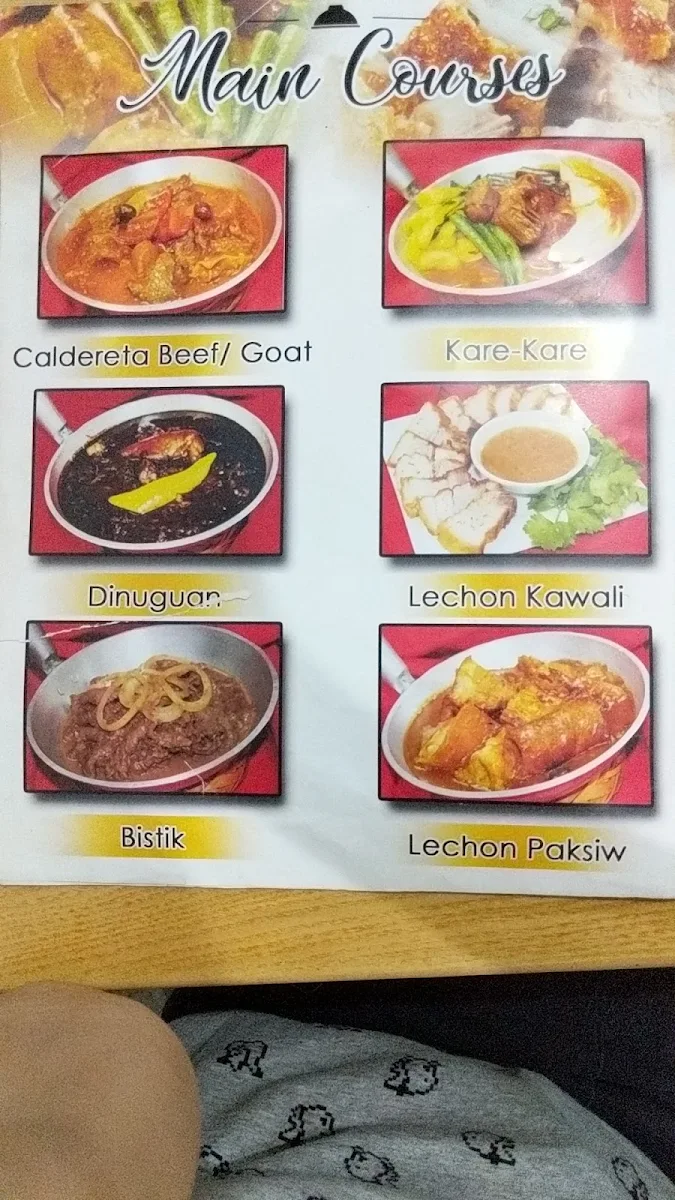 Menu, Bamboo House
