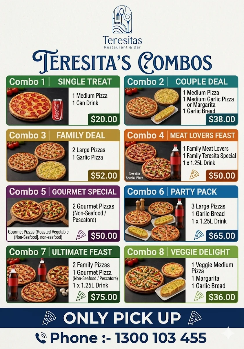 Menu, Teresita's
