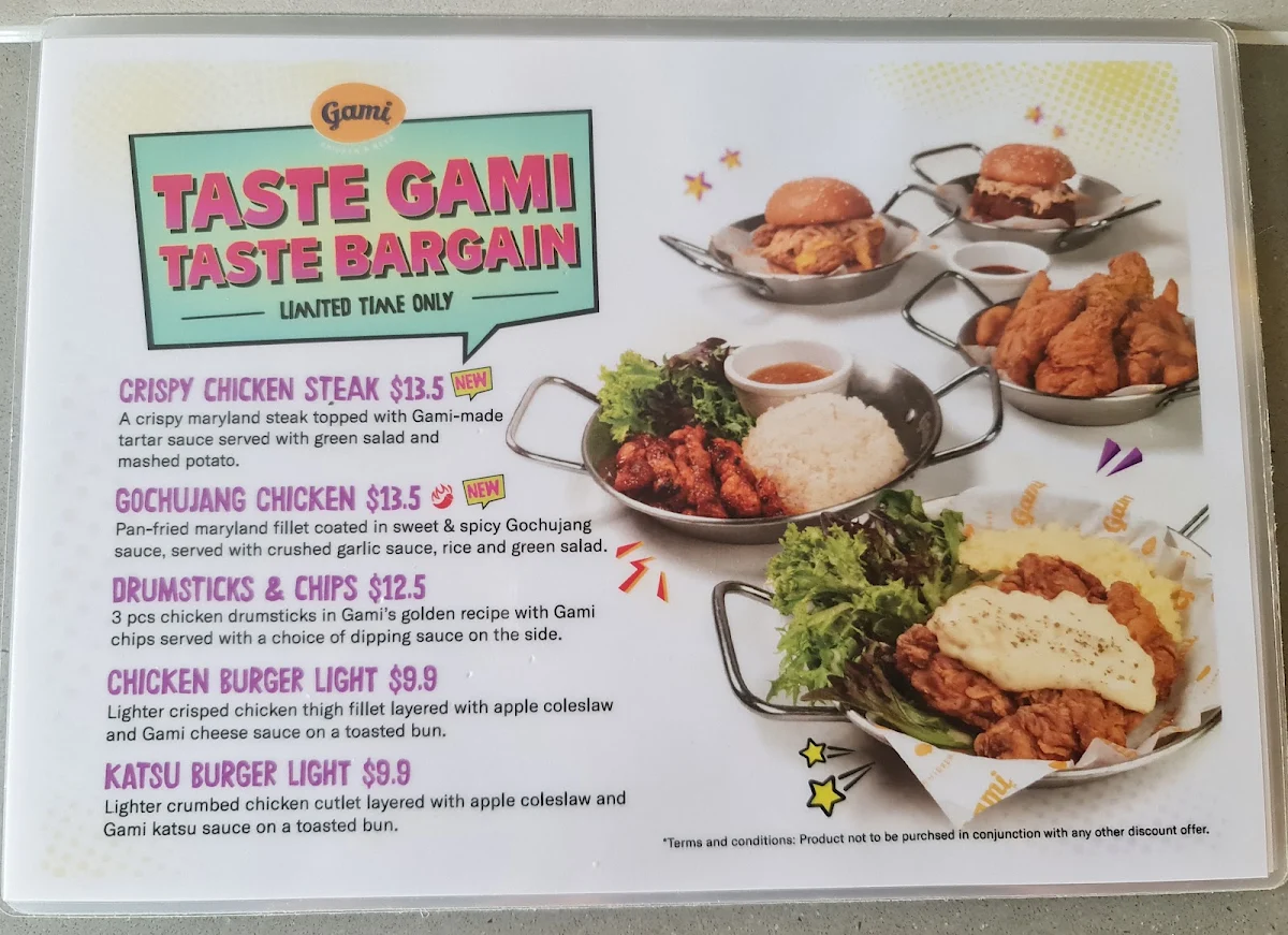 Menu, Gami Chicken