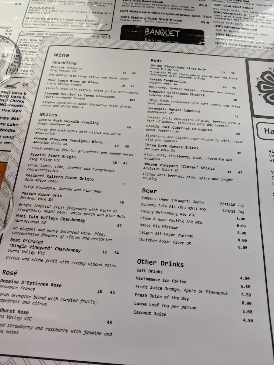 Menu, New Wind