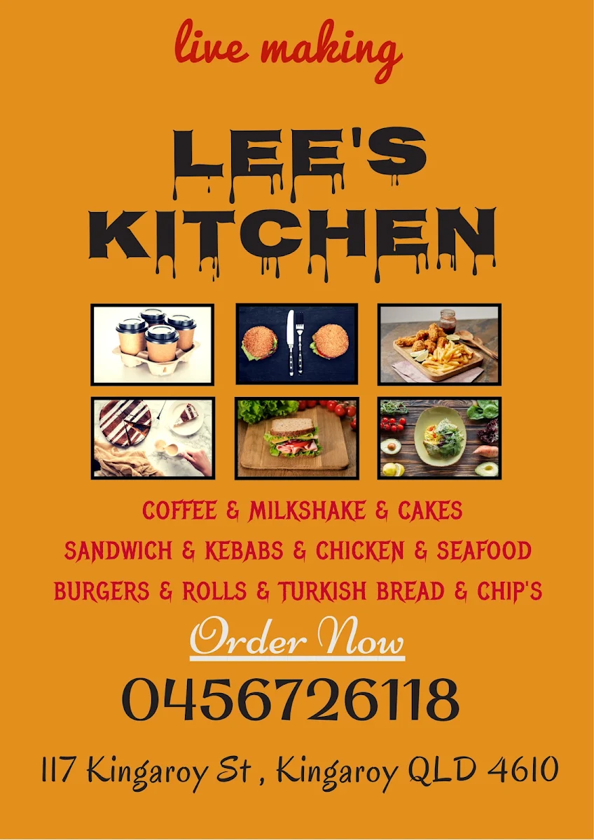 Menu, Lee's Kitchen