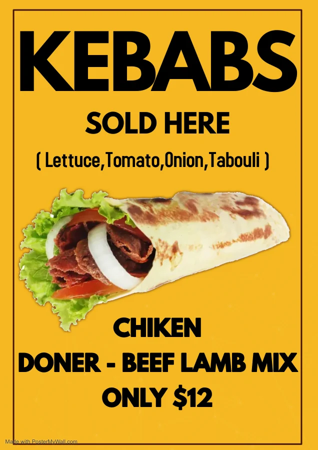 Menu, Lee's Kitchen