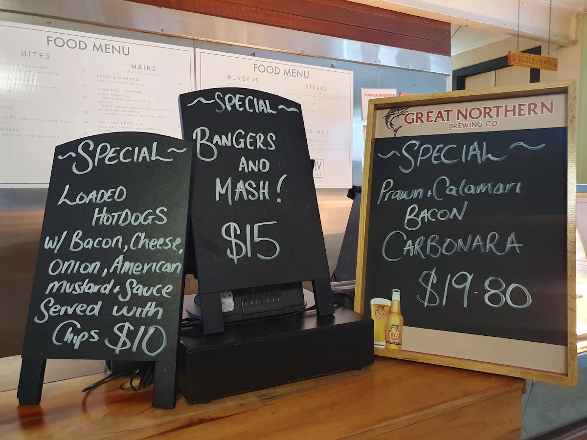 Menu, Mountain View Hotel