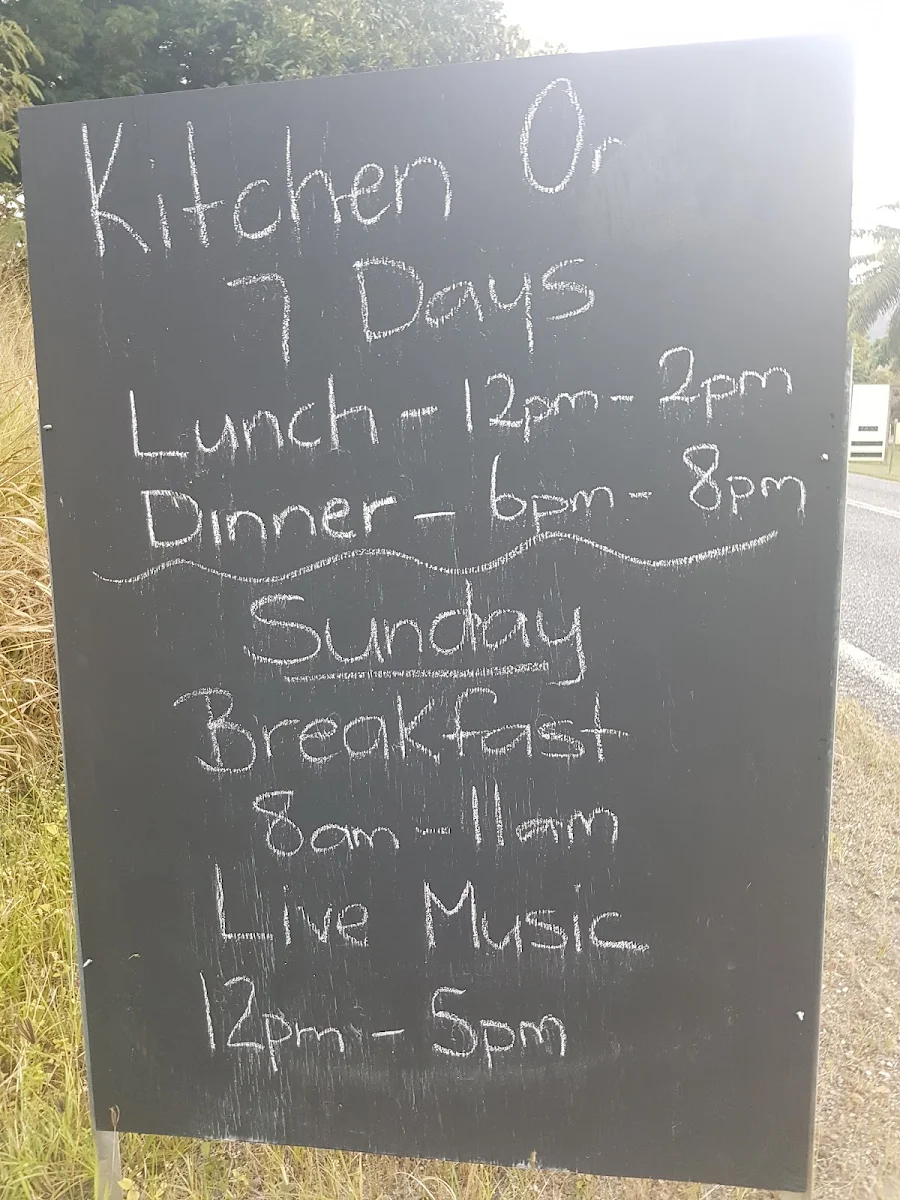 Menu, Mountain View Hotel
