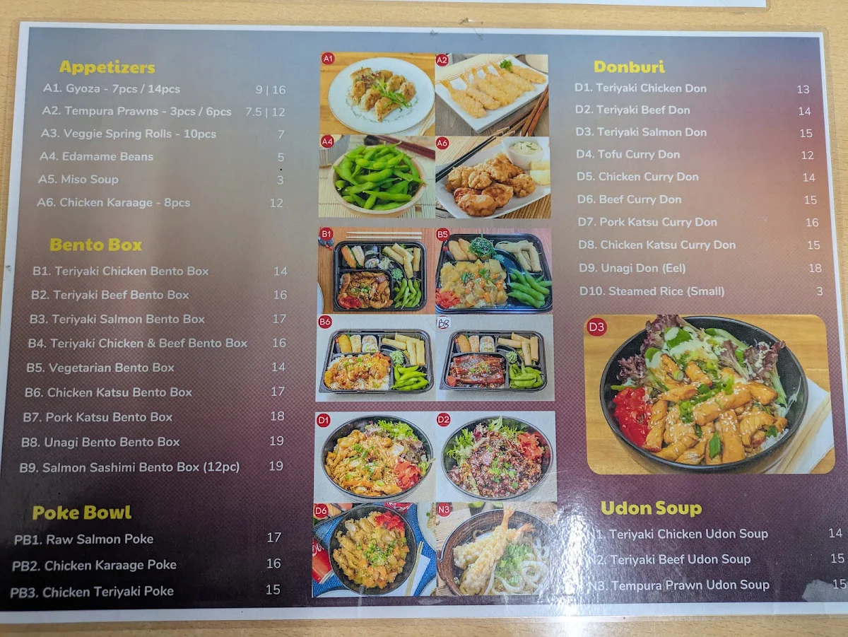Menu, Lala Sushi