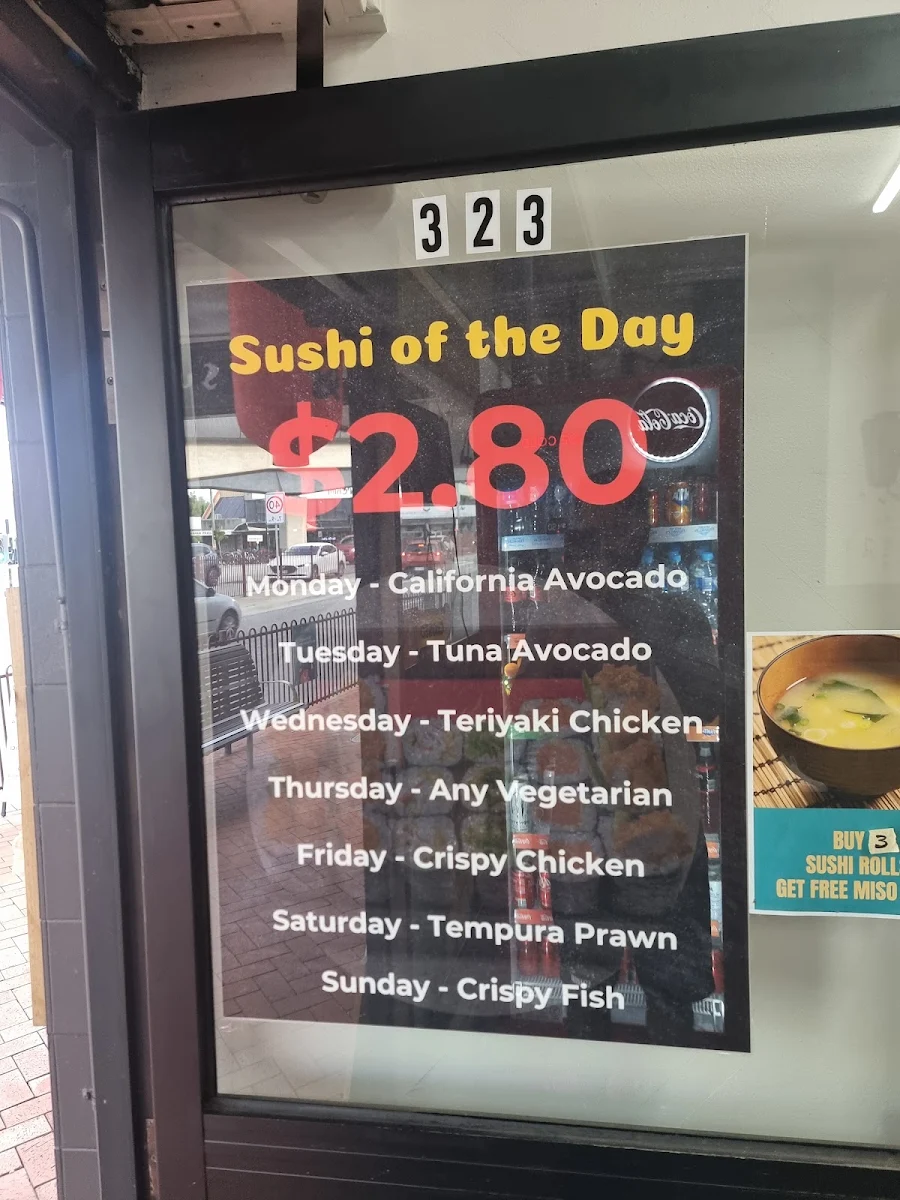 Menu, Lala Sushi