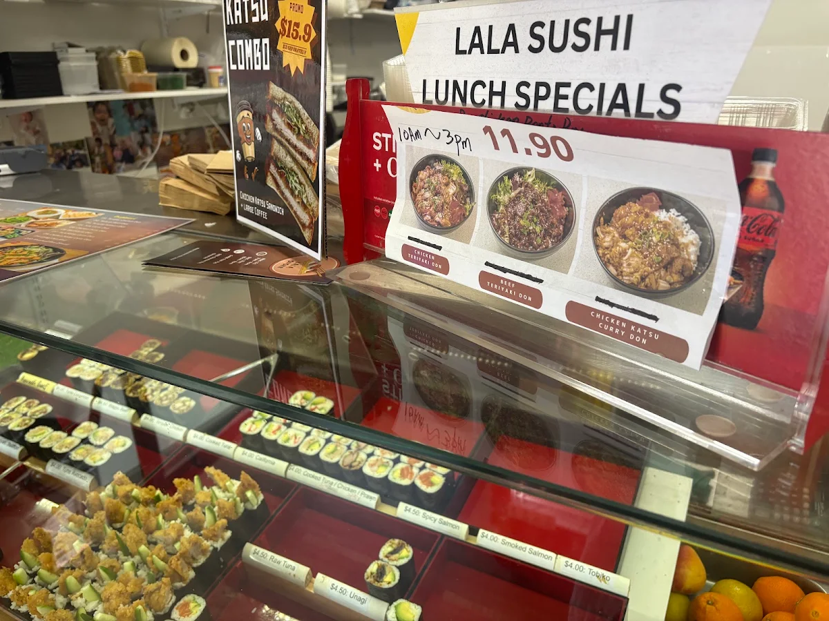 Menu, Lala Sushi