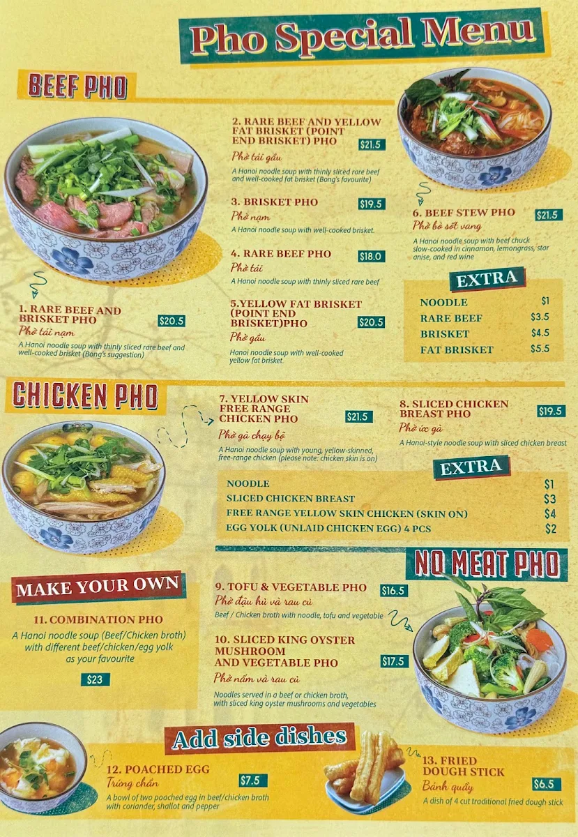 Menu, Bong's Cafe and Restaurant