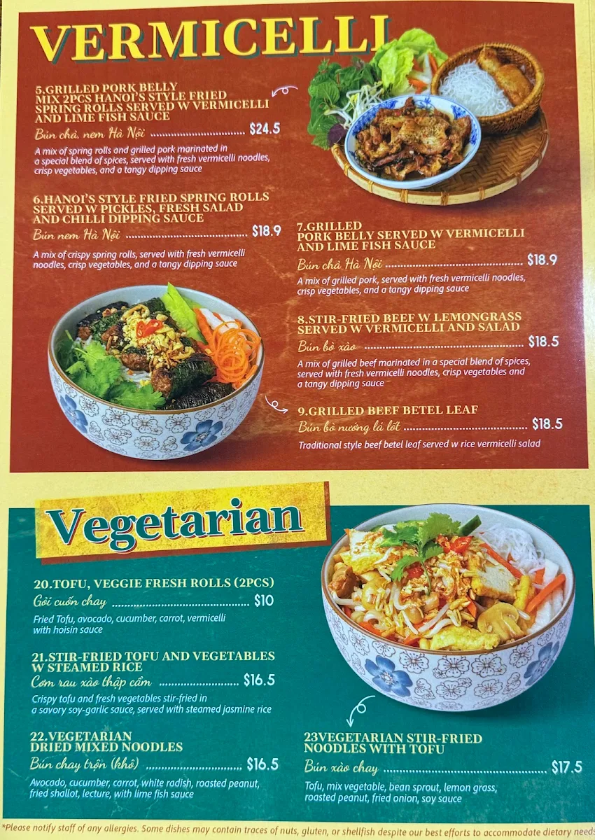 Menu, Bong's Cafe and Restaurant